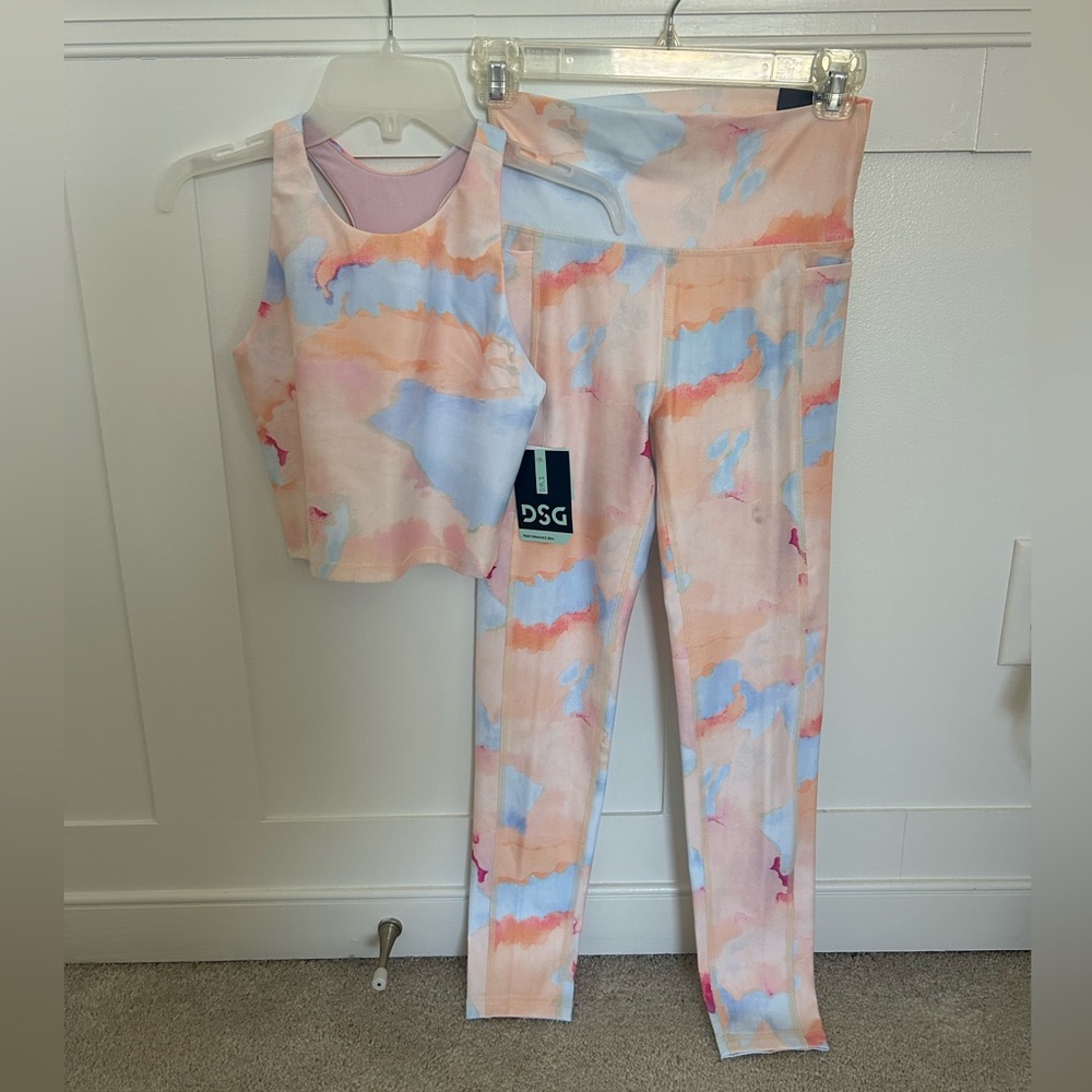 Girls Athletic Tank and Leggings Set